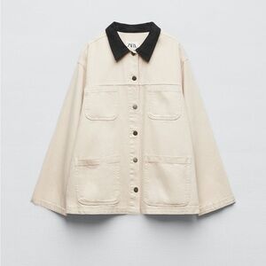ZARA cream button up jacket